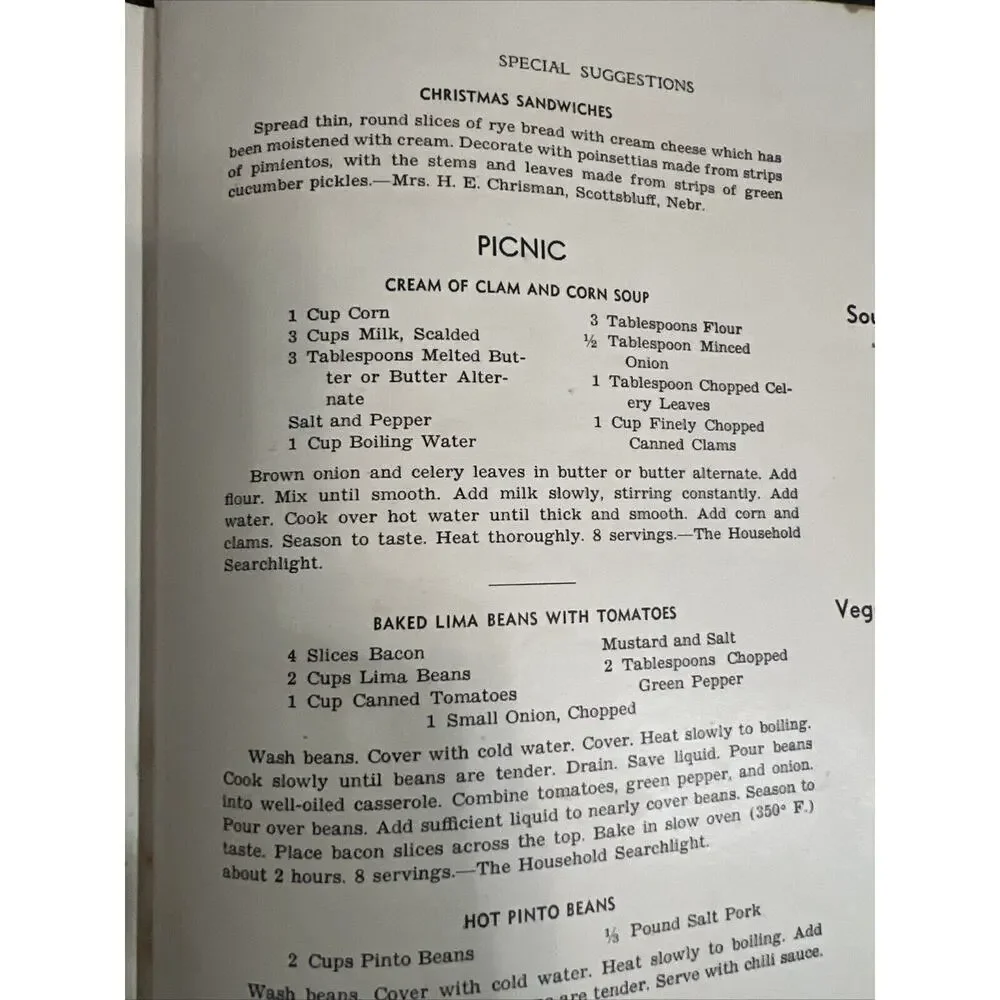 Vtg SEARCHLIGHT RECIPE COOKBOOK By Household Magazine‎ 1946 Handwritten Recipes